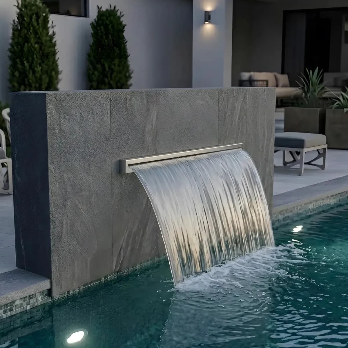 Cascata para Piscina Linear 60 cm Inox 316 Ecosul