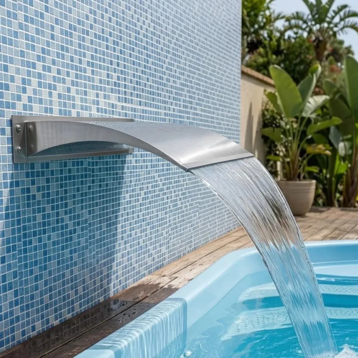 Cascata Para Piscina Long Aço Inox 304 Ecosul