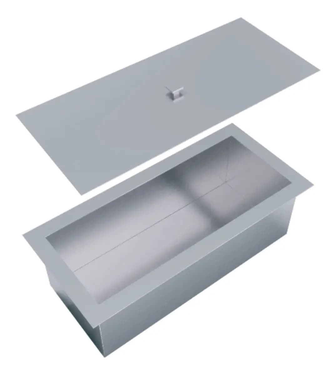 Champanheira Inox 304 60x25x20 cm com Tampa Ecosul
