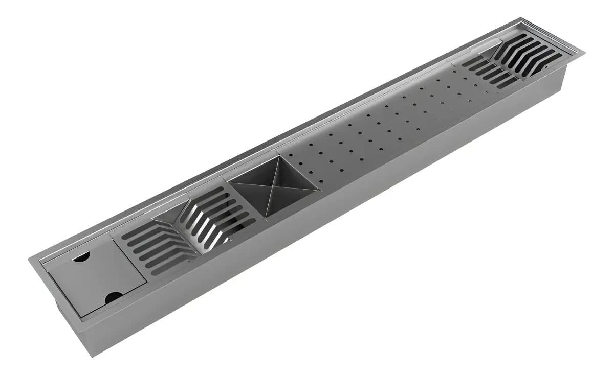 Calha Úmida Gourmet 120x19 cm Inox 304 Organizadora Ecosul