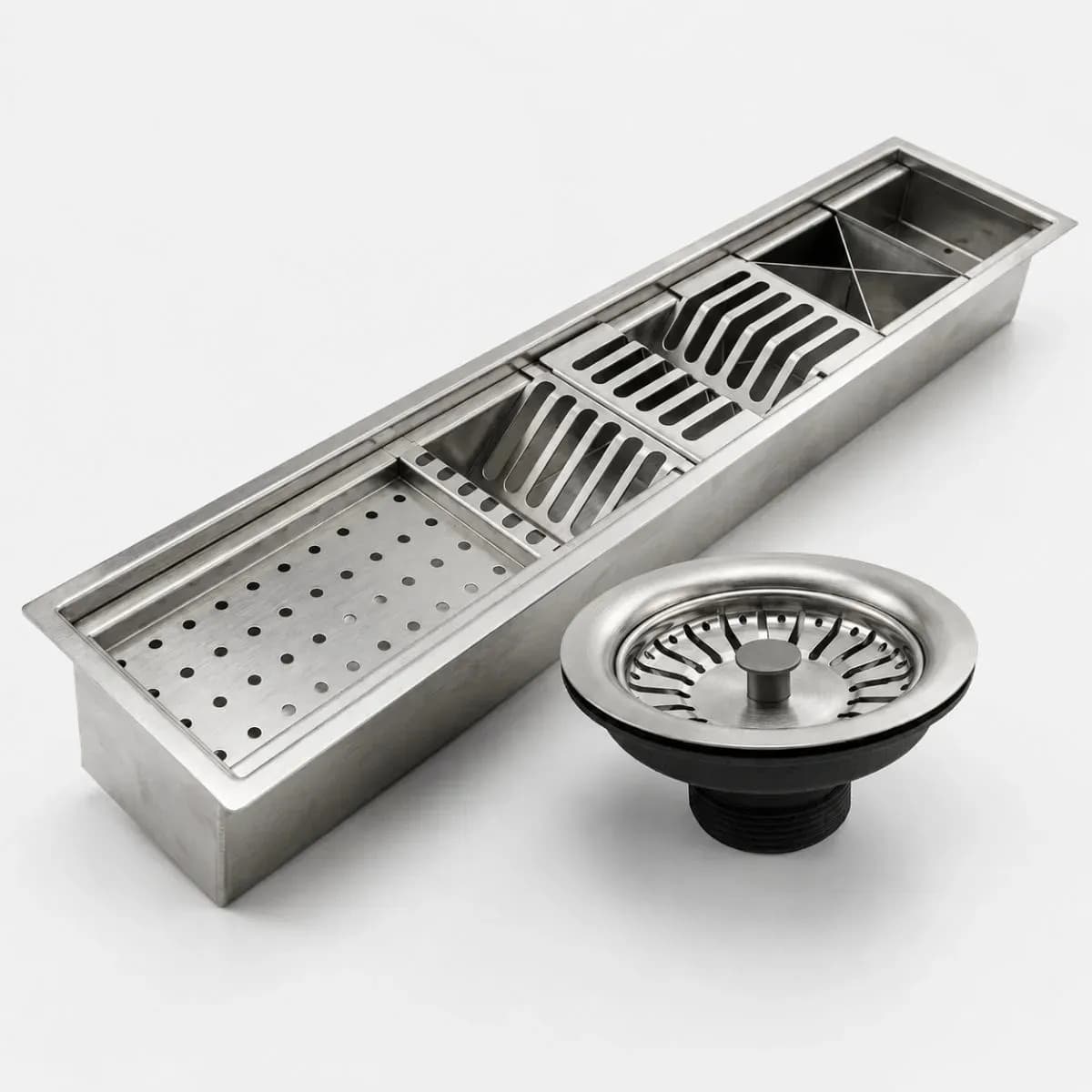 Calha Gourmet Umida Canal Organizadora Escorredor Ecosul Aço Inox