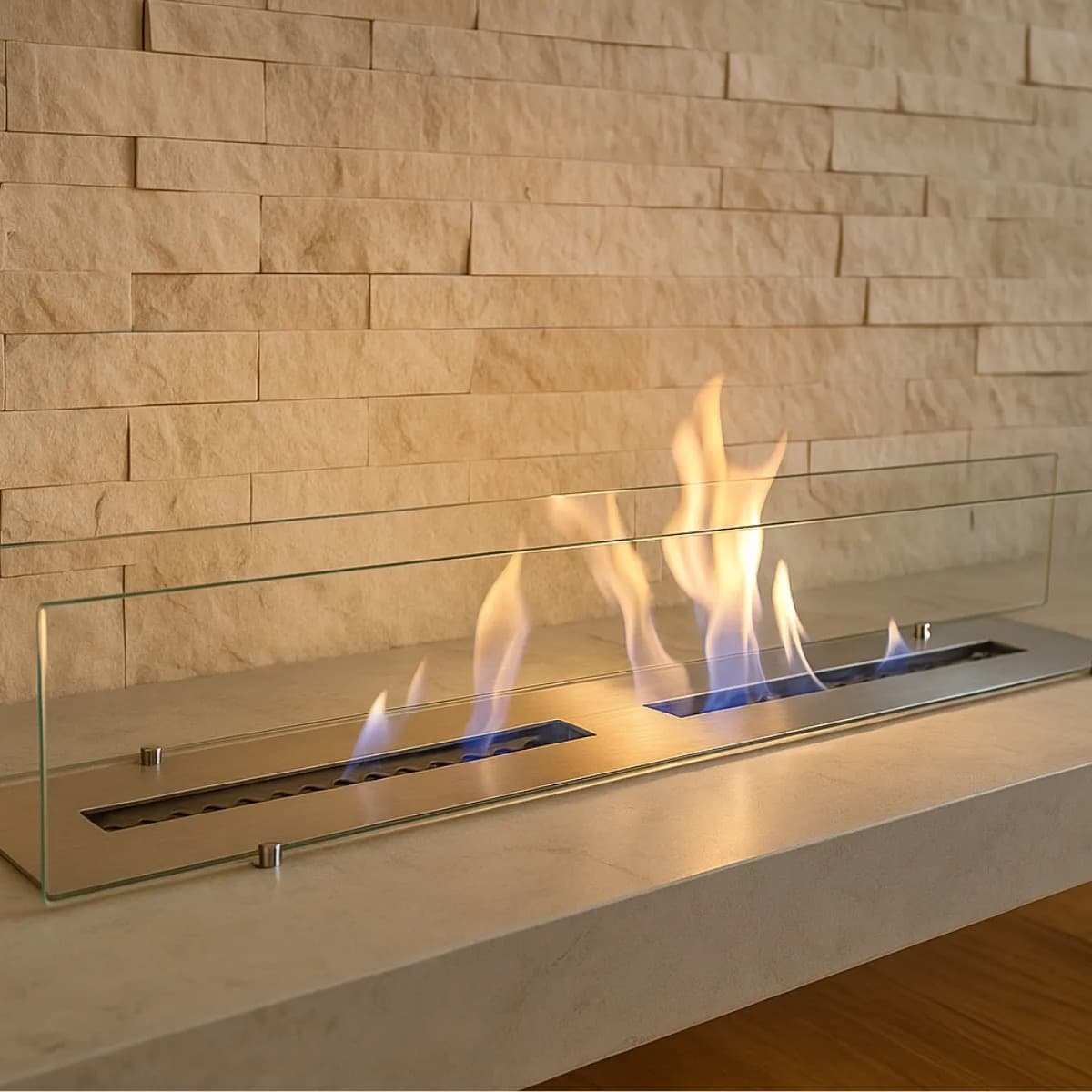 Queimador Lareira Ecológica A Álcool Ou Etanol 120cm Ecosul 5 L Cinza