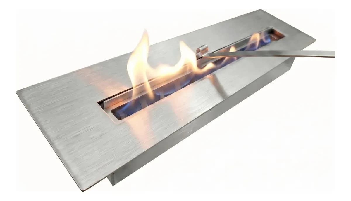 Queimador Lareiras Ecosul 70cm Inox 304 3l Etanol Embutir Ecológico 3 L