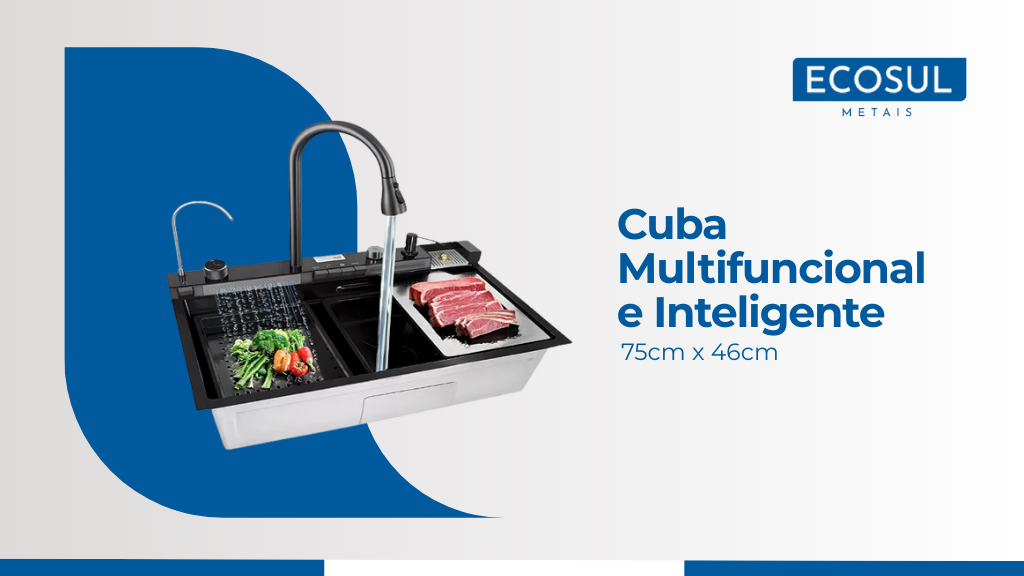 Cuba multifuncional para cozinha gourmet.