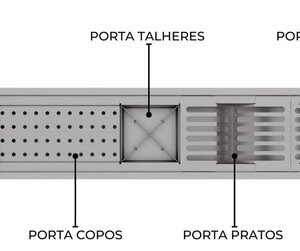 Calha Gourmet Escorredor Inox Tamanho 19x92 Cm Ecosul - Imagem 4