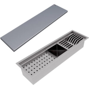 Calha Gourmet Escorredor Inox Tamanho 19x62 Cm Ecosul + TAMPA