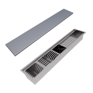 Calha Gourmet Escorredor Inox Tamanho 19x92 Cm Ecosul + TAMPA - Imagem 1