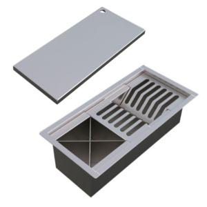 Calha Gourmet Escorredor Inox Tamanho 19x38 Cm Ecosul + TAMPA