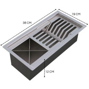 Calha Gourmet Escorredor Inox Tamanho 19x38 Cm Ecosul - Imagem 3