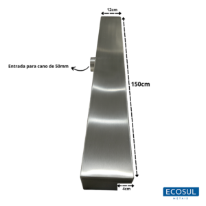 Cascata Chuveiro De Parede 150cm De Embutir Aço Inox 304 - Imagem 2
