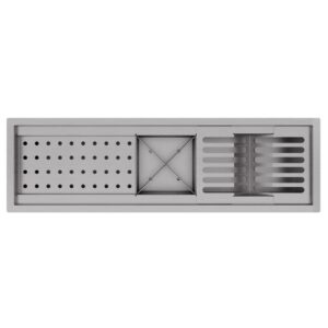 Calha Gourmet Escorredor Inox Tamanho 19x62 Cm Ecosul - Imagem 3