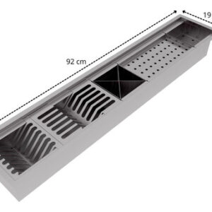 Calha Gourmet Escorredor Inox Tamanho 19x92 Cm Ecosul - Imagem 5