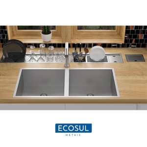 Calha Gourmet Escorredor Inox Tamanho 120 Cm Ecosul - Imagem 4