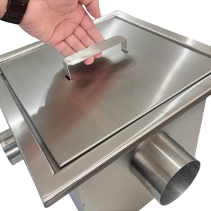 Caixa De Gordura em Aço Inox 304 30x30x25cm - Imagem 4