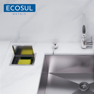 Porta Esponja e Sabão em Barra Inox Embutir - Imagem 6