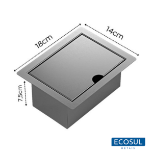 Porta Esponja e Sabão em Barra Inox Embutir - Imagem 4