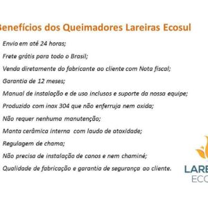 Queimador Lareira ecológica a álcool ou etanol 40cm - Imagem 4