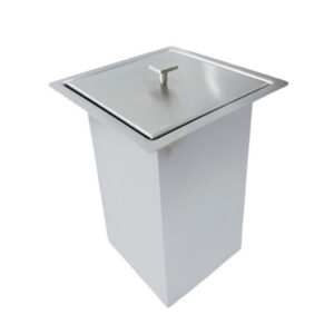 Lixeira Inox de Embutir 5 Litros Ecosul com Tampa Anti-Odor Aço Inox 304 - Imagem 1