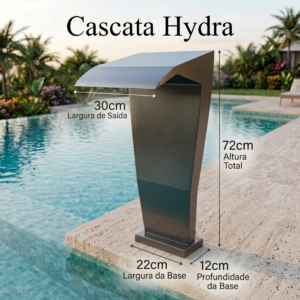 Cascata Hydra para Piscina Aço Inox 316 para Piscina com Sal Ecosul Metais - Imagem 7