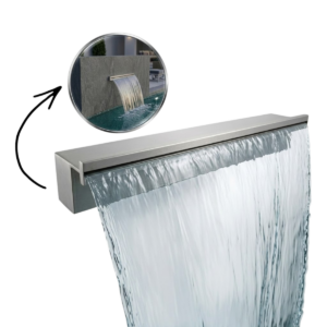 Cascata Slim 80cm para Piscina Aço Inox 304 Ecosul Metais - Imagem 1