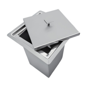 Lixeira Inox de Embutir 5 Litros Ecosul com Tampa Anti-Odor Aço Inox 304 - Imagem 2