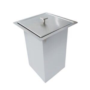 Lixeira Inox de Embutir 4 Litros Ecosul com Tampa Anti-Odor Aço Inox 304